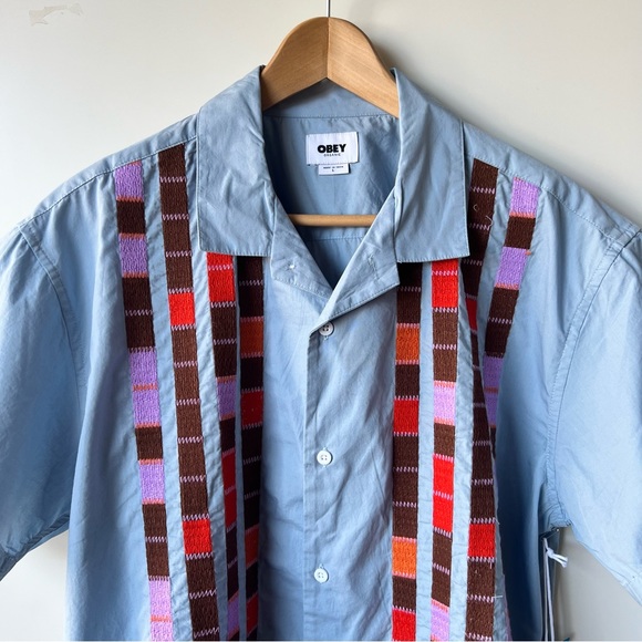 Obey Organic Cotton Short Sleeve Shirt BNWT Brand New size L - Picture 5 of 11